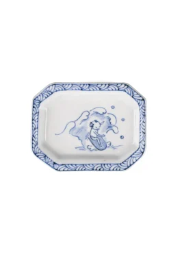 Sale Motif Ceramic and Art Rectangle Small Plate - Surfing