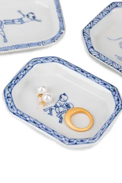 Clearance Motif Ceramic and Art Rectangle Small Plate -Cobra Twist