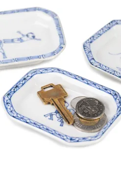 Clearance Motif Ceramic and Art Rectangle Small Plate -Cobra Twist