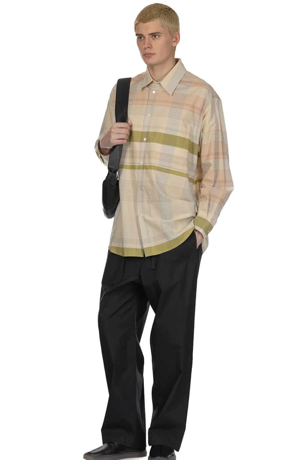 Hot LEMAIRE Relaxed Shirt - Beige Cream Light Blue