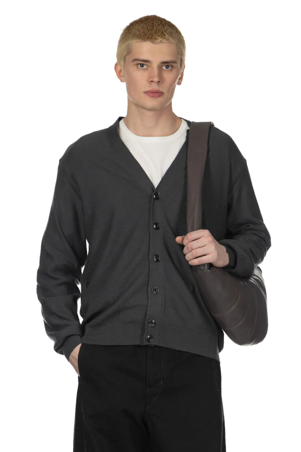 Discount LEMAIRE Relaxed Twisted Cardigan - Carbon