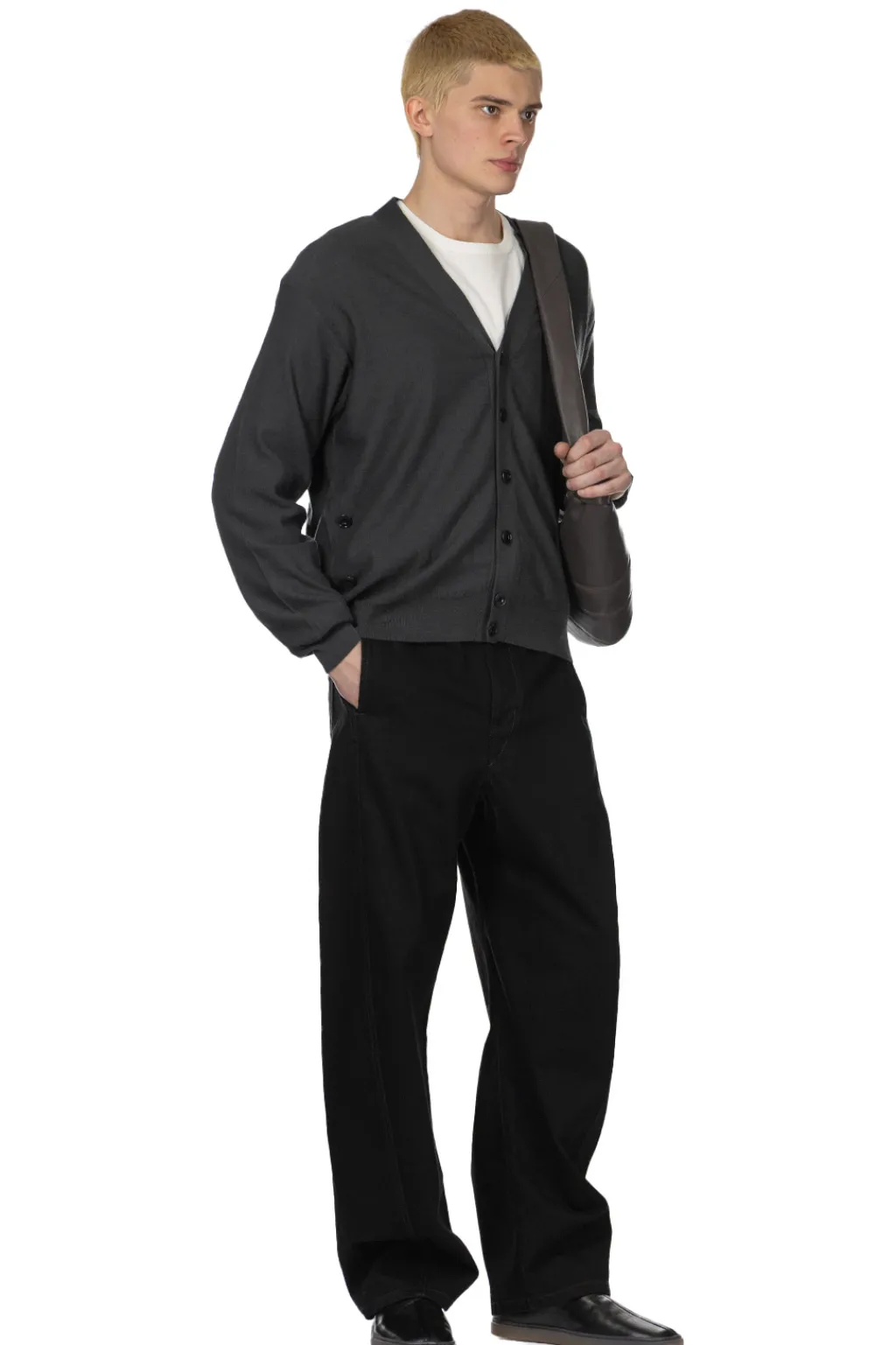 Discount LEMAIRE Relaxed Twisted Cardigan - Carbon