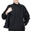 Outlet Kapital Reverse Fleece BIG Crew Sweater - Black