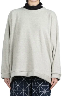 Online Kapital Reverse Fleece BIG Crew Sweater - Natural