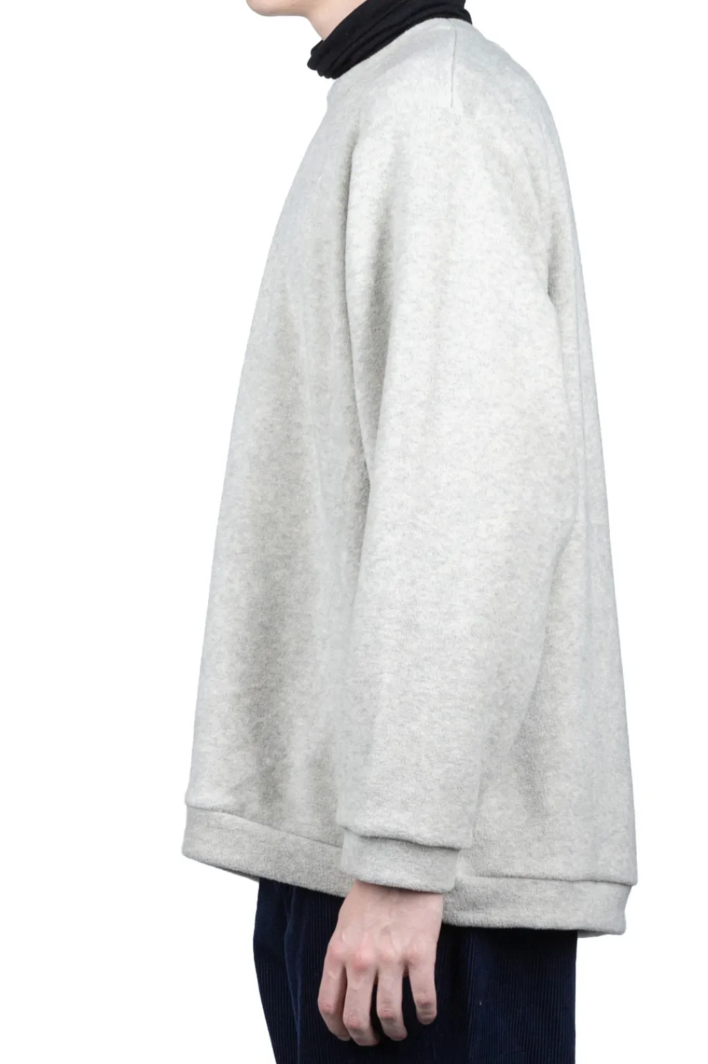 Online Kapital Reverse Fleece BIG Crew Sweater - Natural