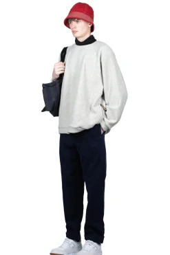 Online Kapital Reverse Fleece BIG Crew Sweater - Natural