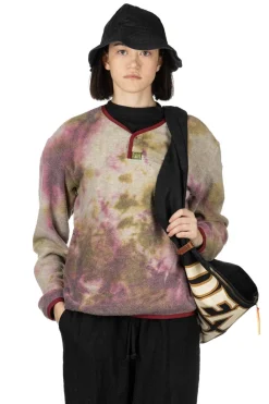 Clearance Kapital Reverse Fleece Tie Dye Packed T (ASHBURY DYED) - Khaki