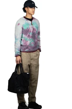 New Kapital Reverse Fleece Tie Dye Packed T (ASHBURY DYED) - Blue