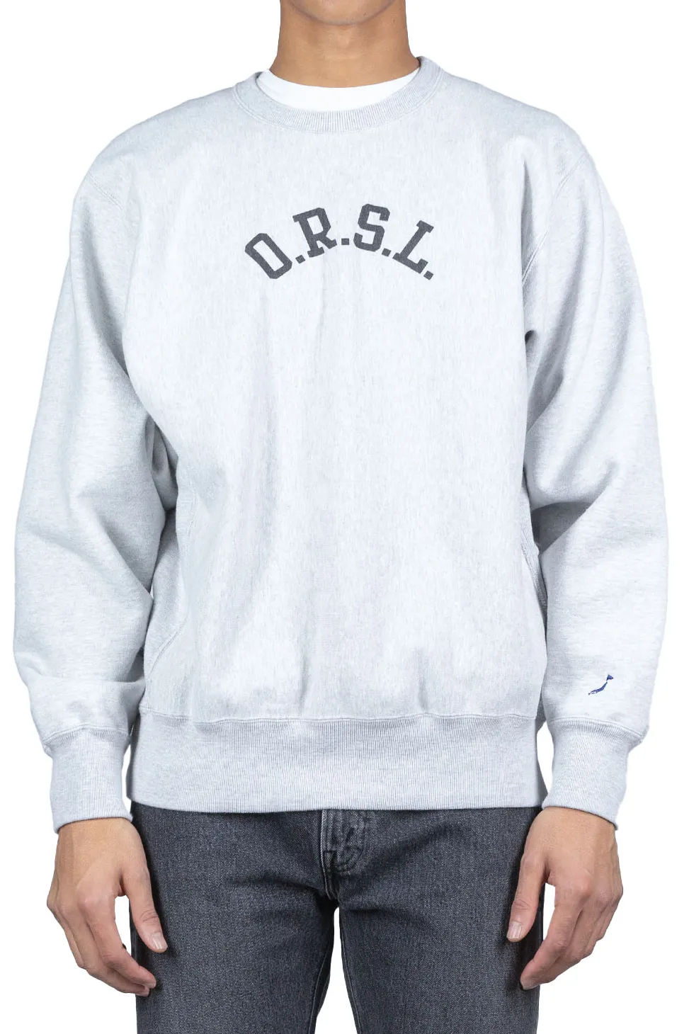 Clearance OrSlow Reverse Weave H. Weight Vintage Crew Sweat (ORSL)- Light Gray