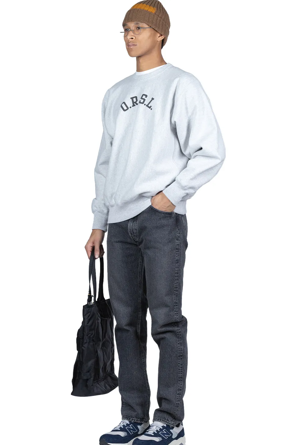 Clearance OrSlow Reverse Weave H. Weight Vintage Crew Sweat (ORSL)- Light Gray