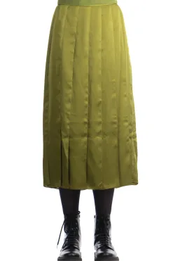 Outlet JW Anderson Ribbon Panel Midi Skirt - Bright Olive