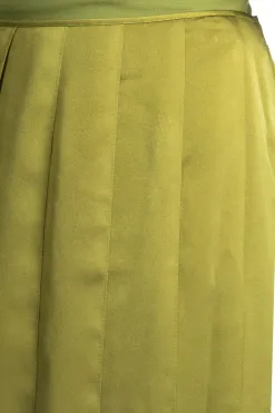 Outlet JW Anderson Ribbon Panel Midi Skirt - Bright Olive