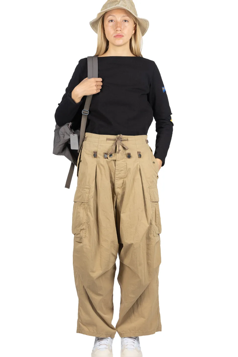 Hot Kapital Rip Stop JUMBO Cargo Pants - Beige