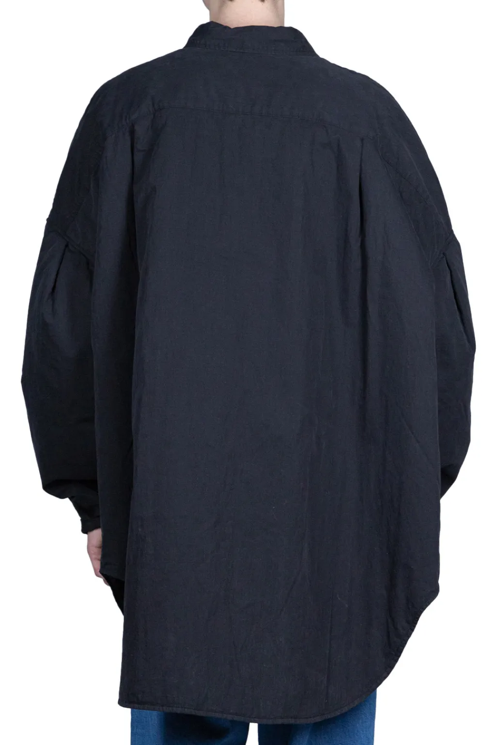 Discount Kapital Rip Stop Sloppy Shirt Coat - Black