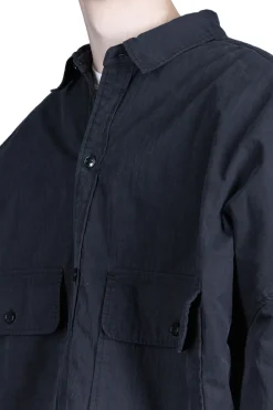 Discount Kapital Rip Stop Sloppy Shirt Coat - Black