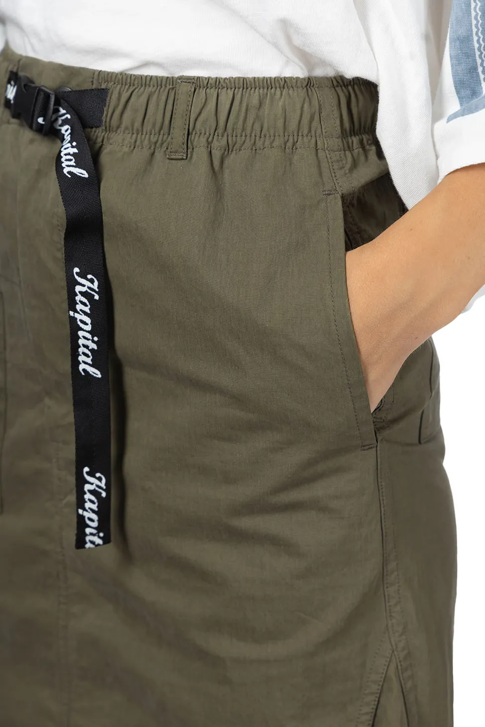 Discount Kapital Ripstop Devil Skirt - Khaki