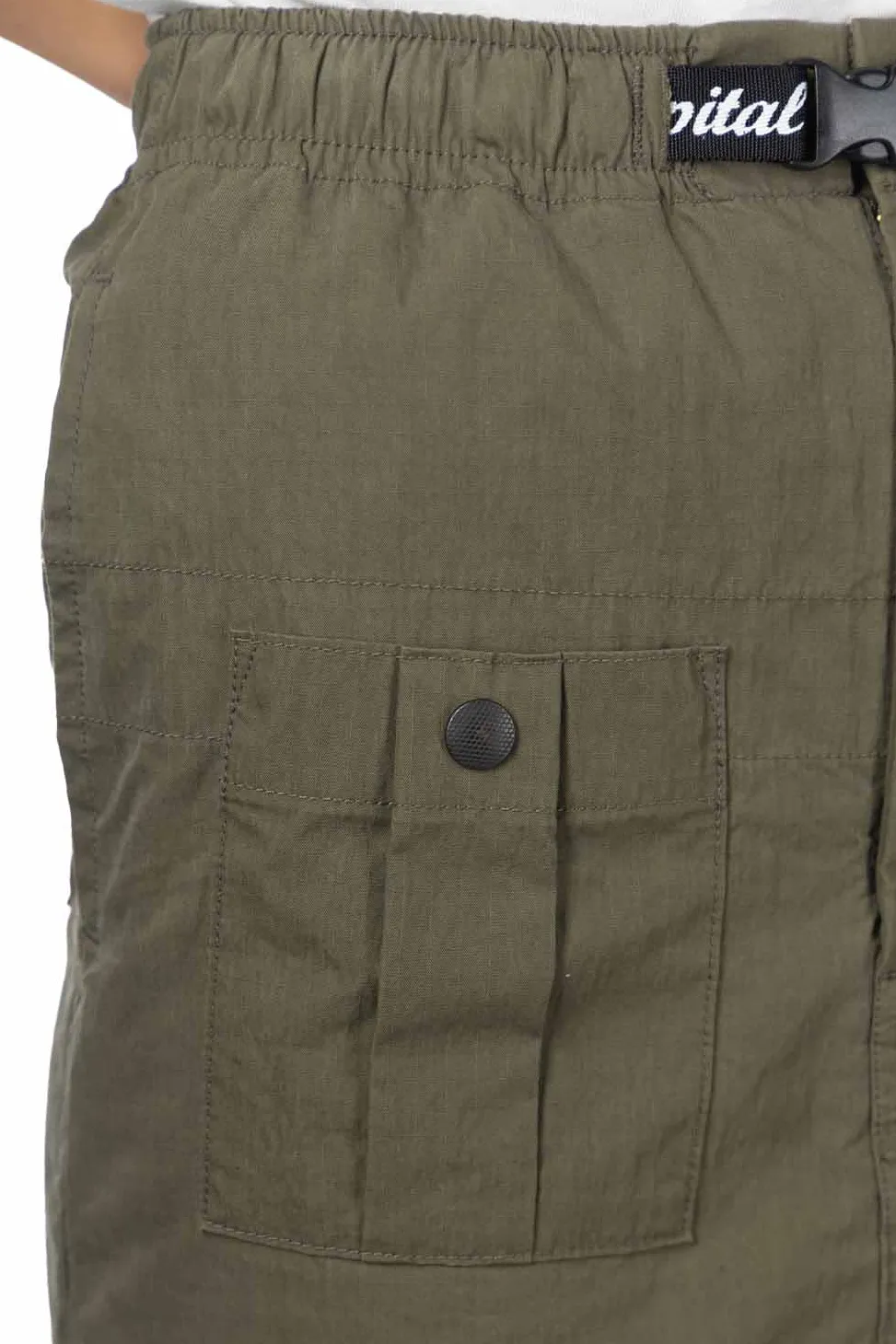 Discount Kapital Ripstop Devil Skirt - Khaki