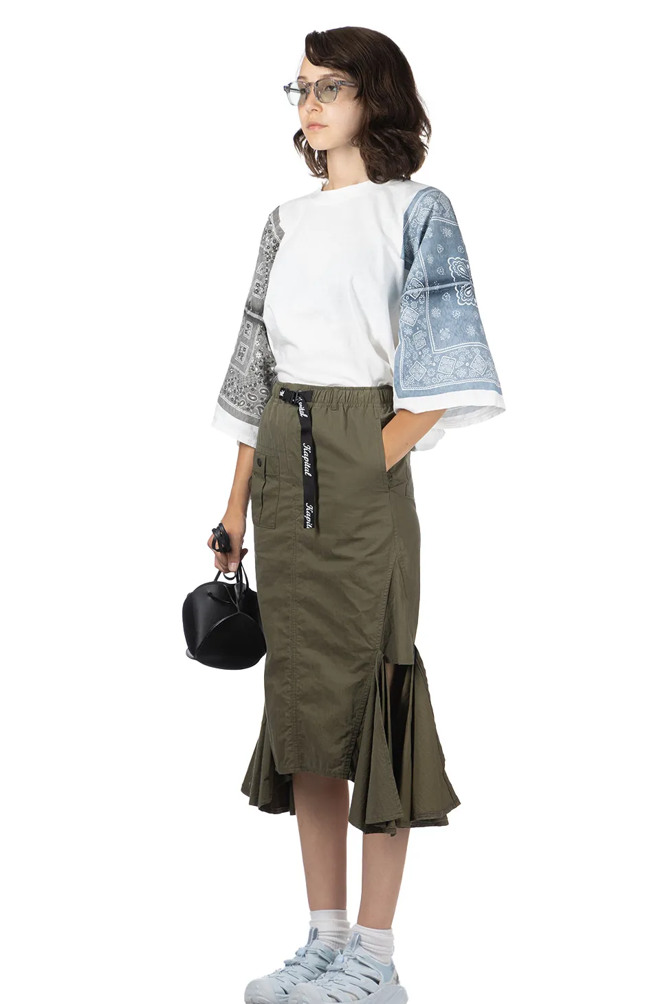 Discount Kapital Ripstop Devil Skirt - Khaki