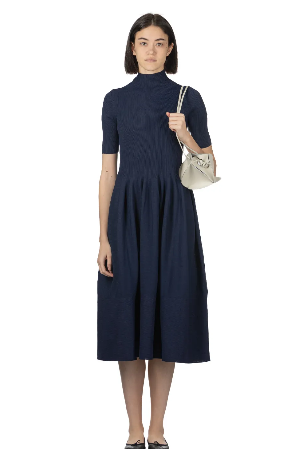 New CFCL Rivulet Short Sleeve Dress - Navy