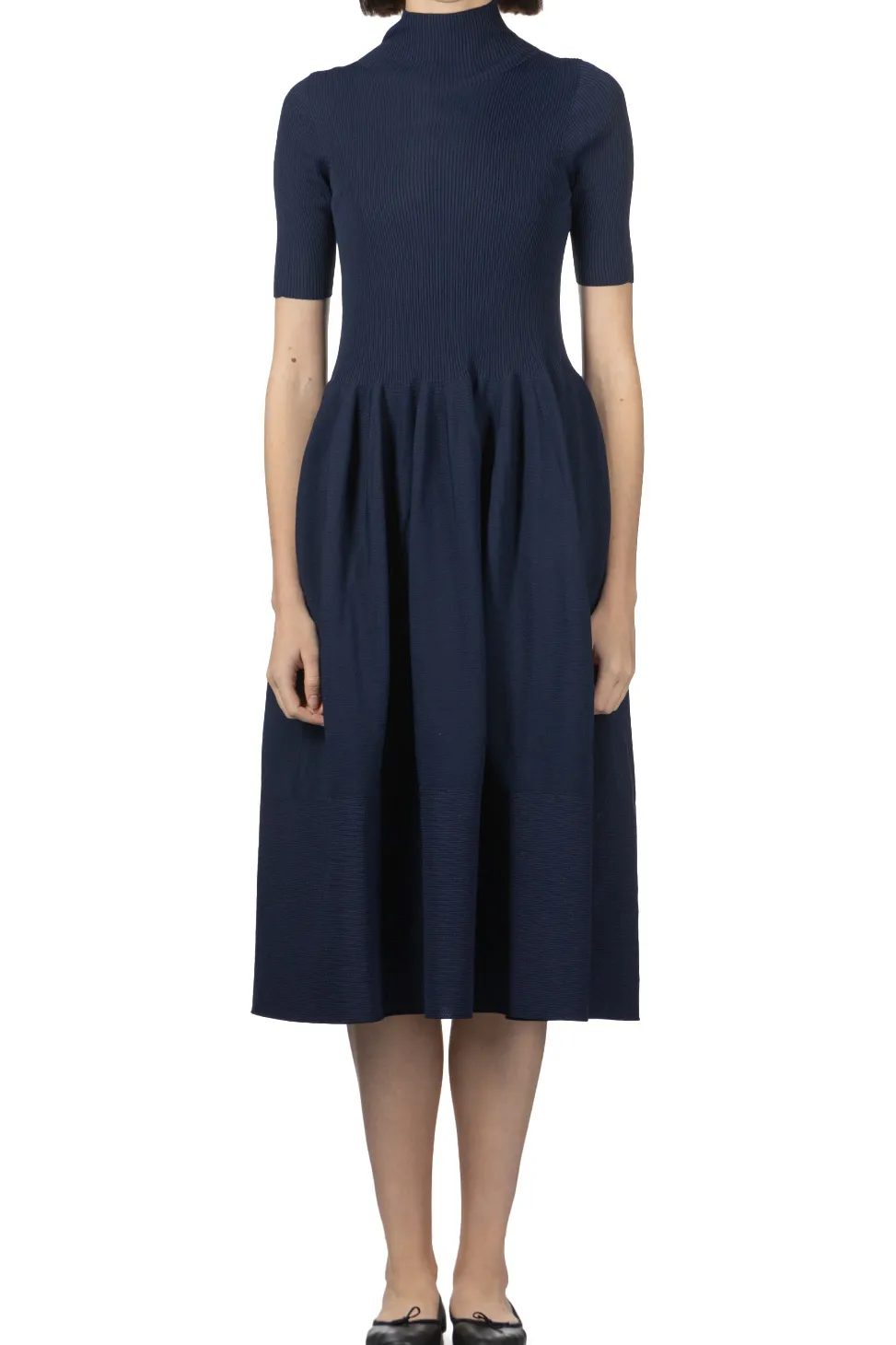 New CFCL Rivulet Short Sleeve Dress - Navy