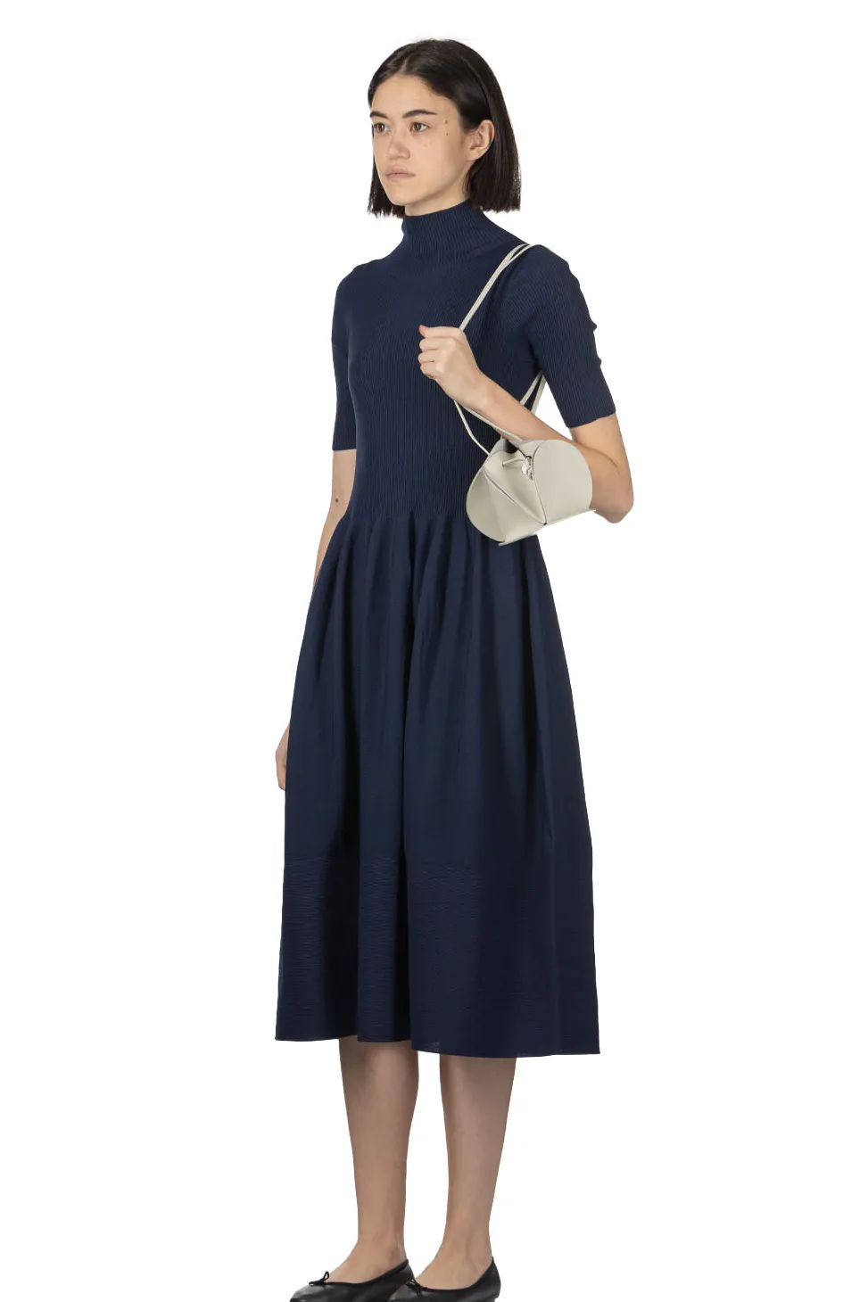 New CFCL Rivulet Short Sleeve Dress - Navy