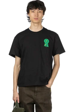 Hot JW Anderson Rosette Patch Back Print T-Shirt - Black