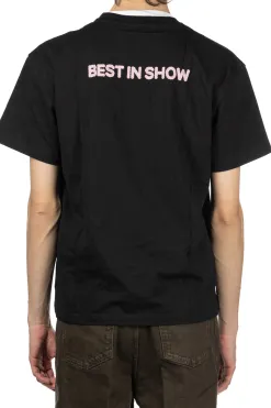 Hot JW Anderson Rosette Patch Back Print T-Shirt - Black