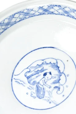 New Motif Ceramic and Art Round Deep Plate - Surfing