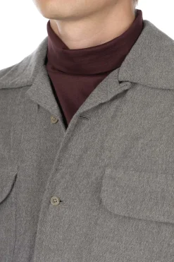 New ts(s) Round Flap Pocket Shirt - Grey