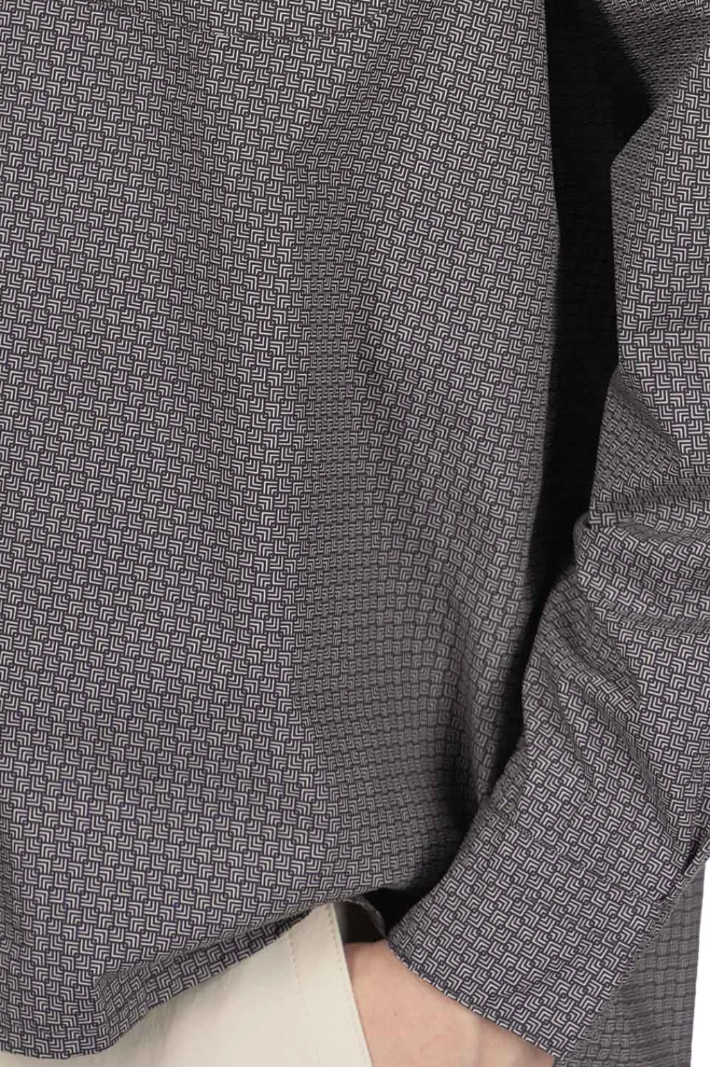 New ts(s) Round Flap Pocket Shirt - Grey