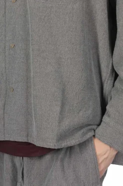 New ts(s) Round Flap Pocket Shirt - Grey