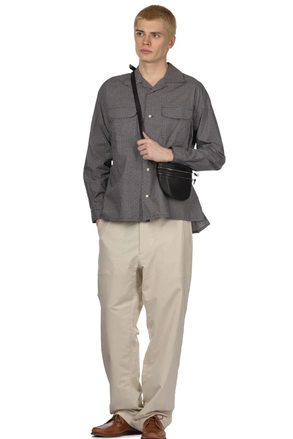 New ts(s) Round Flap Pocket Shirt - Grey