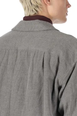 New ts(s) Round Flap Pocket Shirt - Grey