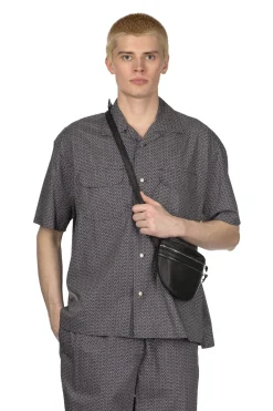 Discount ts(s) Round Flap Pocket Short Sleeve - Black