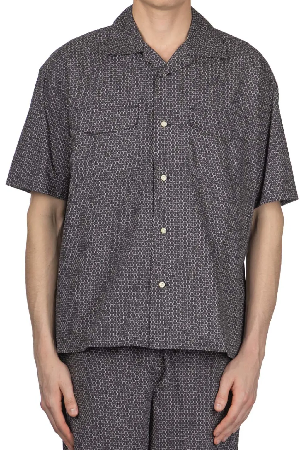 Discount ts(s) Round Flap Pocket Short Sleeve - Black
