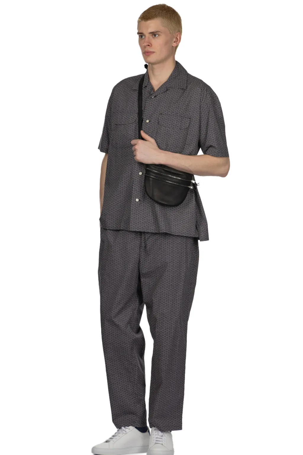 Discount ts(s) Round Flap Pocket Short Sleeve - Black
