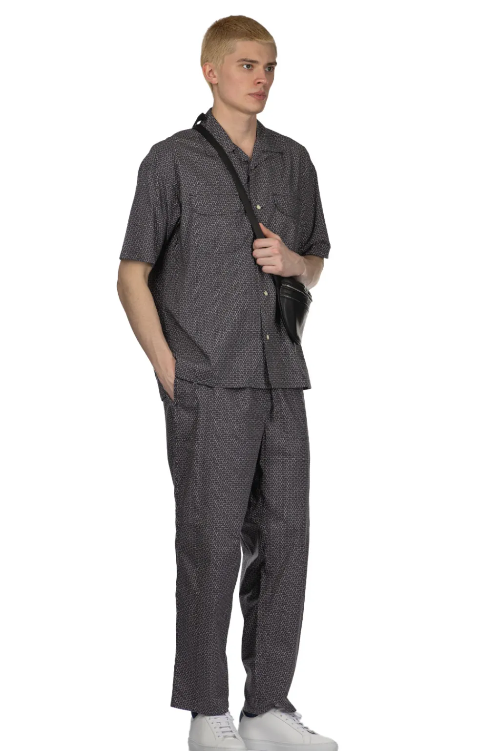 Discount ts(s) Round Flap Pocket Short Sleeve - Black