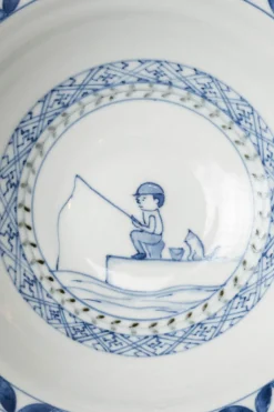 New Motif Ceramic and Art Round Plate - Fishman