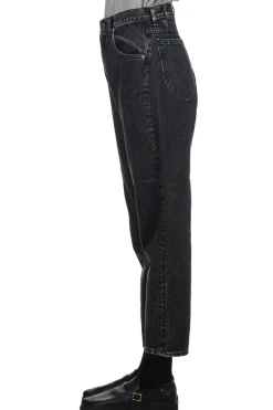 New OrSlow 80's High Waist Tapered Denim Pants - Black Denim Stone
