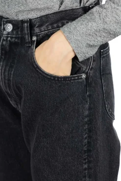 New OrSlow 80's High Waist Tapered Denim Pants - Black Denim Stone