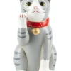 Outlet Fukumaneki Sabatora Grey Lucky Cat 15.5cm