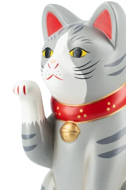 Outlet Fukumaneki Sabatora Grey Lucky Cat 15.5cm