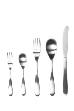 Fashion Mino Pottery Satin Finish Stainless Steel Dinner Cutlery 5pcs Set