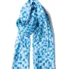 Best Mino Washi Scarf - 180 x 50cm - Kyoto Blue - Water Way