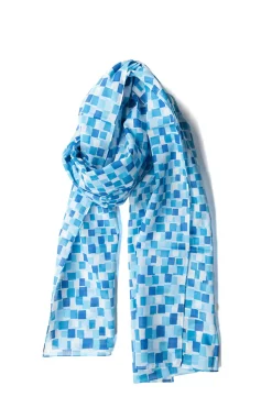 Best Mino Washi Scarf - 180 x 50cm - Kyoto Blue - Water Way