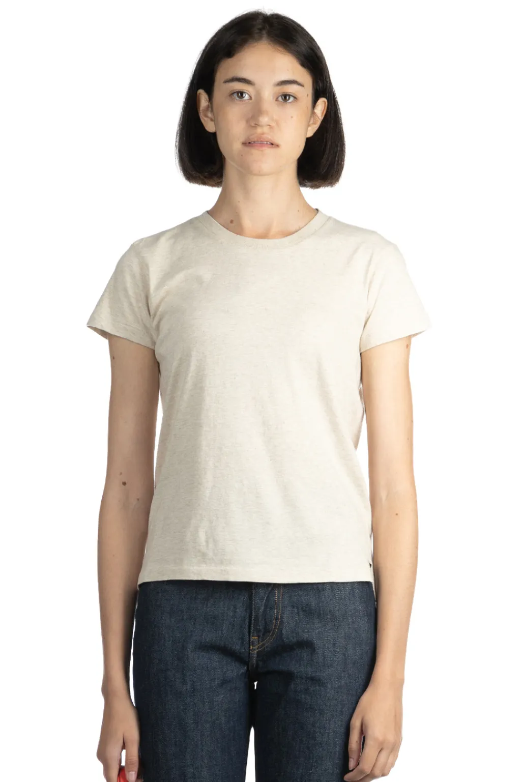 Clearance AURALEE SEAMLESS CREW NECK TEE - Brown