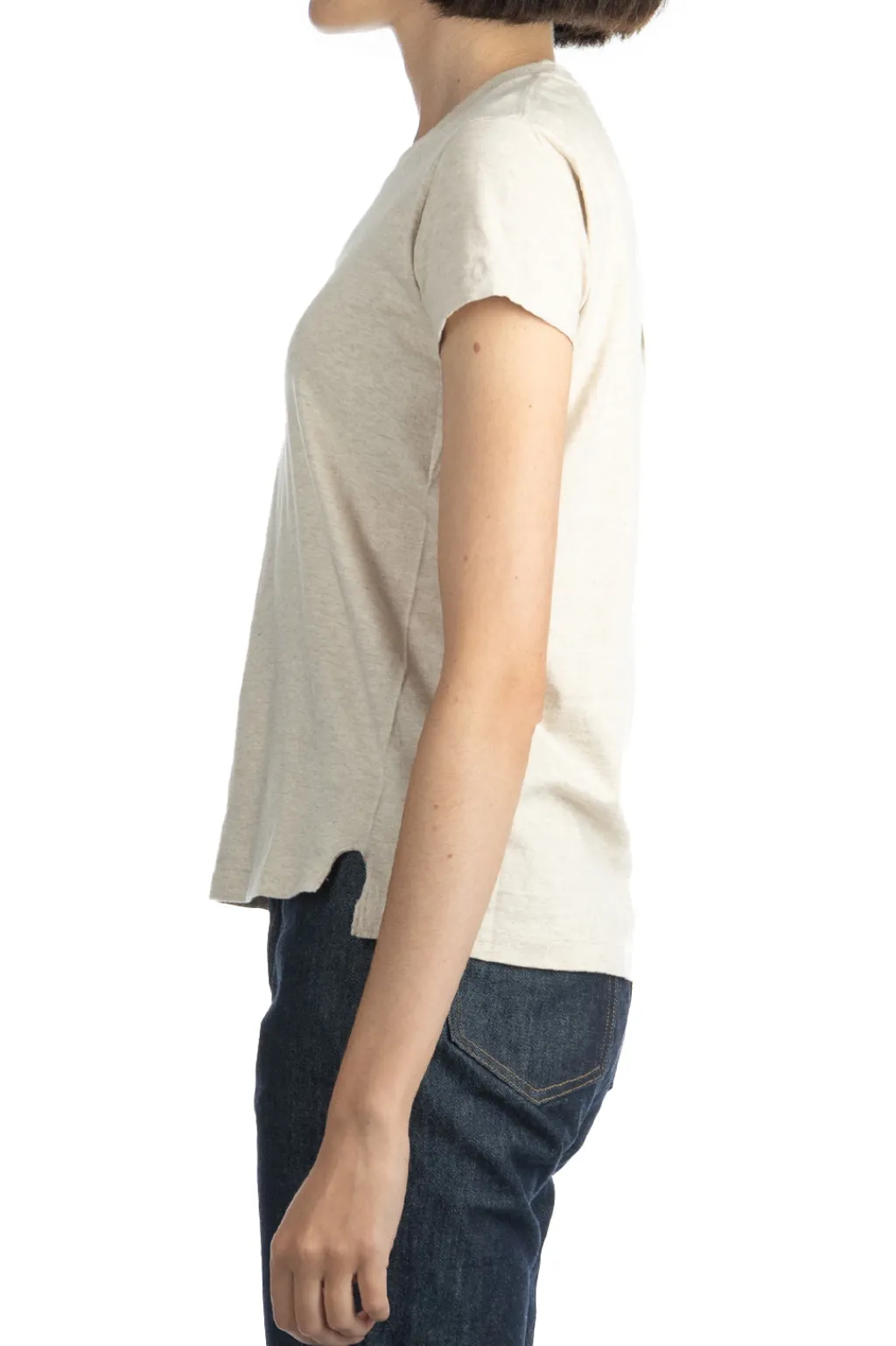 Clearance AURALEE SEAMLESS CREW NECK TEE - Brown