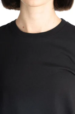 Clearance AURALEE SEAMLESS CREW NECK TEE - Black