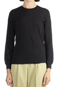 Fashion AURALEE SEAMLESS LS TEE - Black