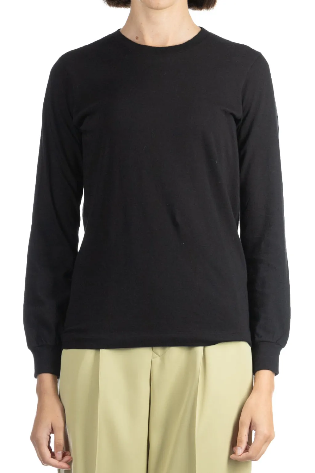 Fashion AURALEE SEAMLESS LS TEE - Black